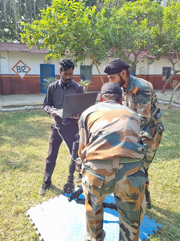 Joy Jackson working with Army Personnel